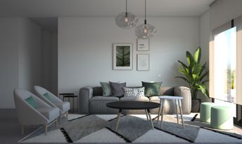 black-white-living-room-with-shades-of-green