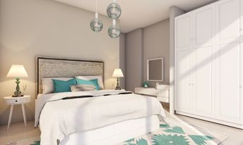 coastal-bedroom-with-blue-pops-of-color