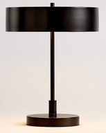 Zain Dark Pewter Grey Table Lamp with USB Port