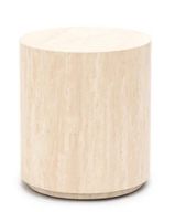 Nuba Cylinder Side Table - Travertine